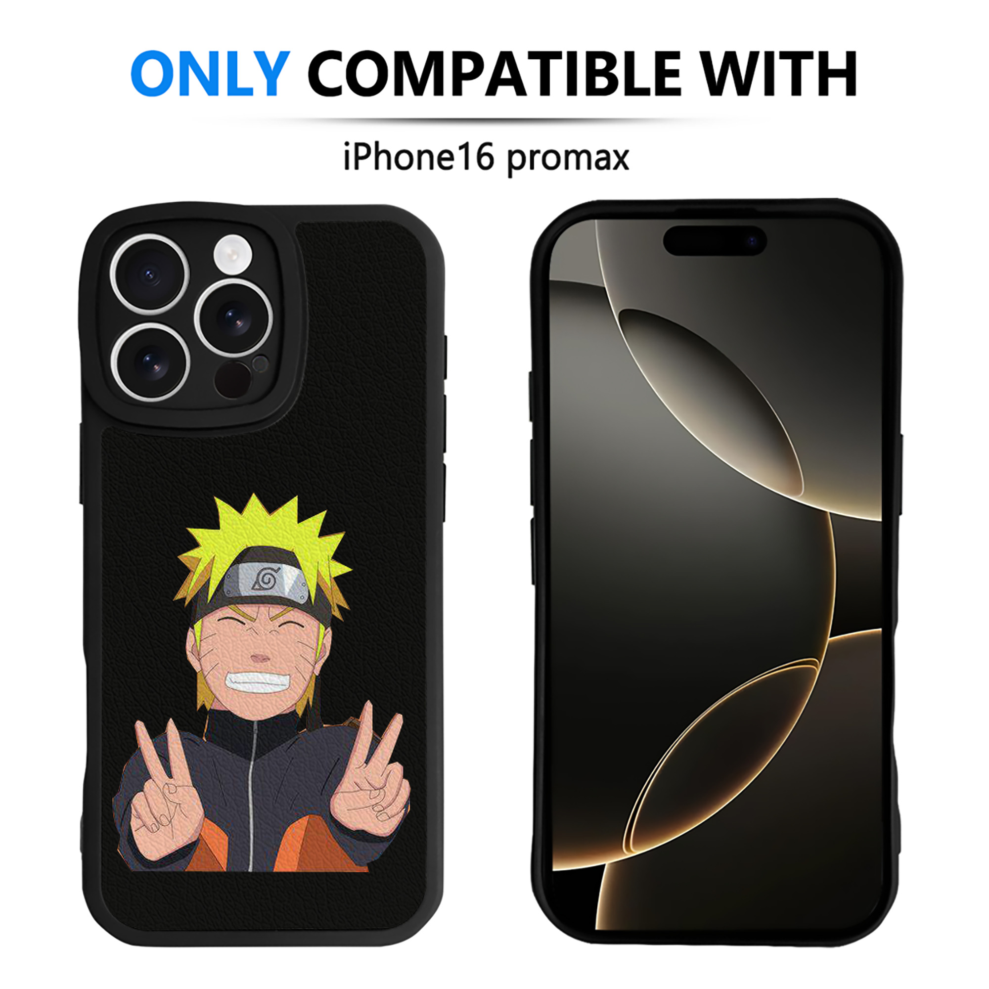 （画像用） NARUTO -ナルト- うずまき ナルト Uzumaki Naruto 【iPhone 16シリーズ対応】シリコンスマホケース（レザー調） 材質：シリコン